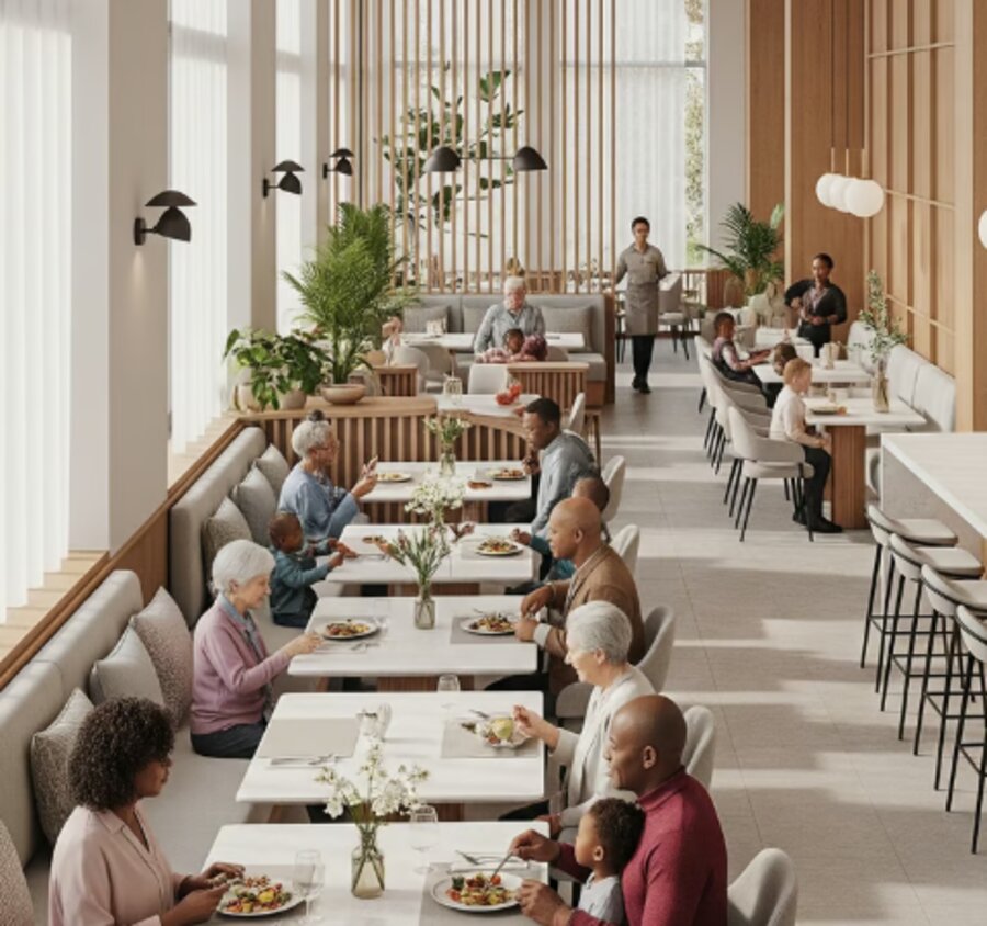 Farm-to-table dining hall